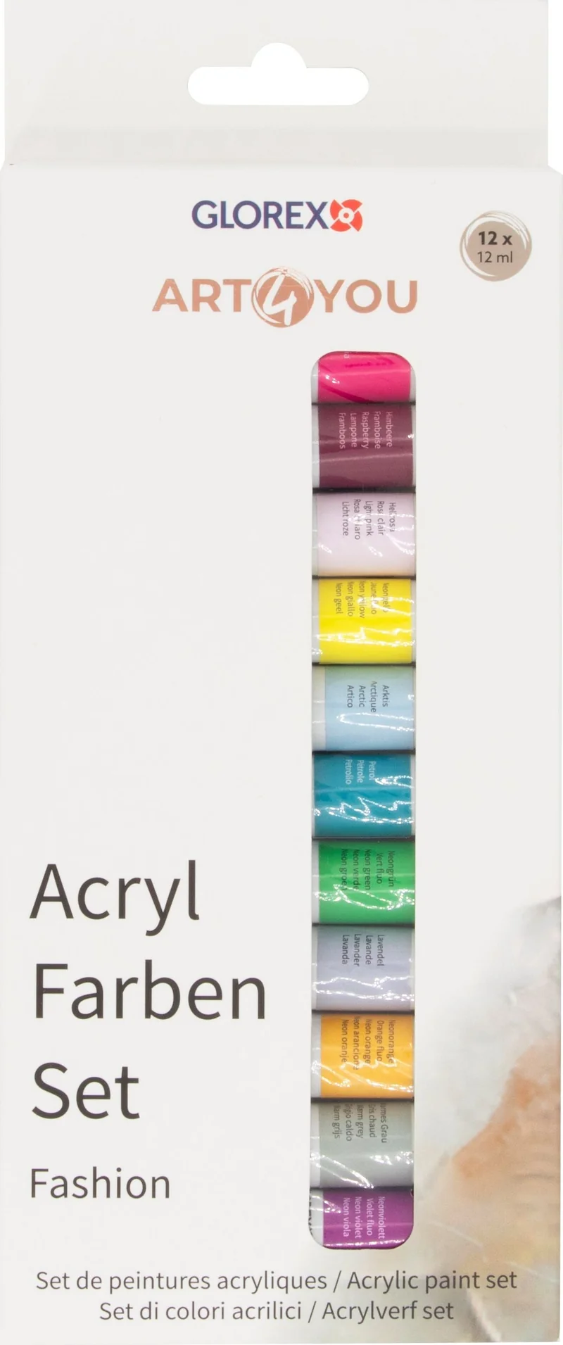 Acrylfarben-Set Fashion 12St, je 12ml – Bastel- & Künstlerfarben Set