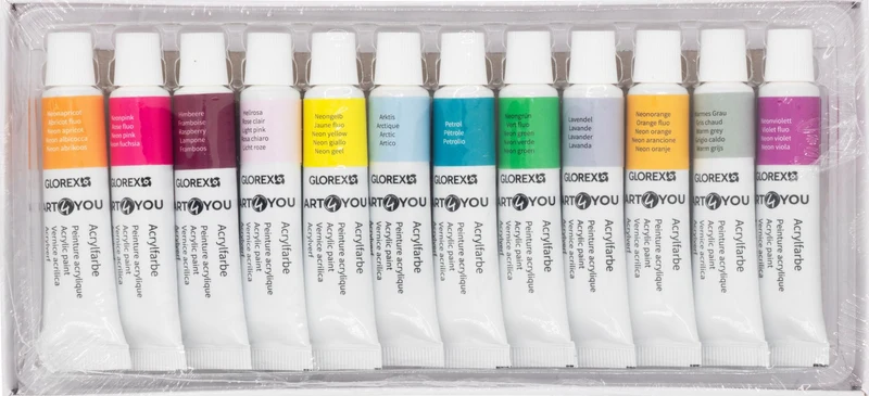 Acrylfarben-Set Fashion 12St, je 12ml – Bastel- & Künstlerfarben Set