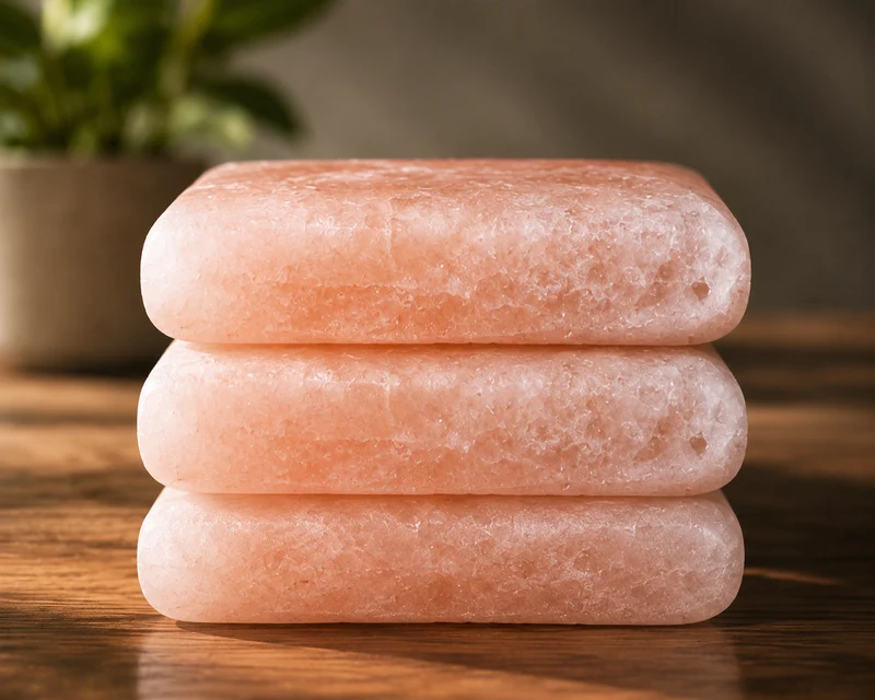3 er Set Kristallsalzseife / Salzseife „Deo-Ostein“ ca. 250 g – 100 % naturreines Himalaya-Kristallsalz (Pakistan) – handgefertigte Hautpflege & Deo-Alternative – Unisex natürliche Regeneration nach Sauna & Dusche