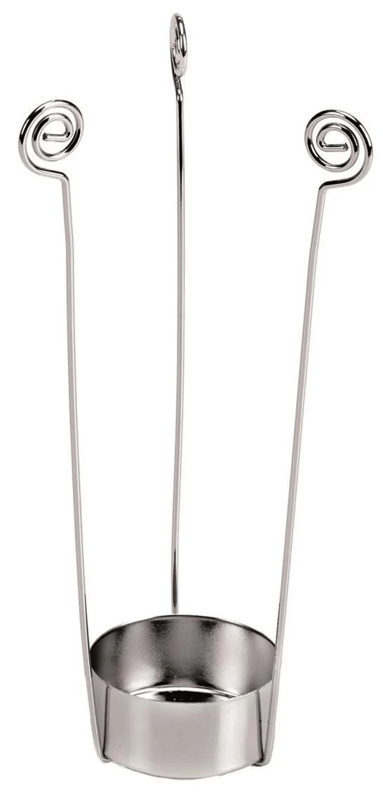 2er SetTeelichthalter Metall, silberfarben für Gläser 15cm