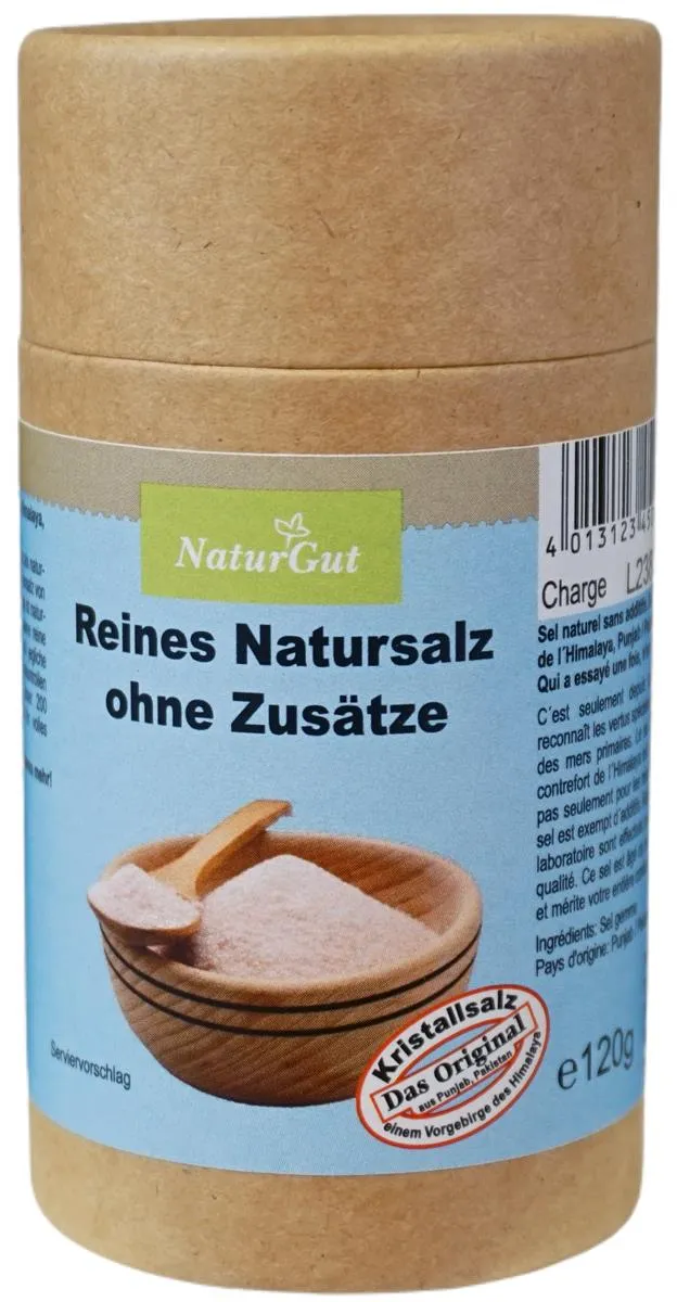 Kristallsalz aus dem Vorgebirge des Himalaya-Punjab/Pakistan fein Streudose Salzsteuer 120g