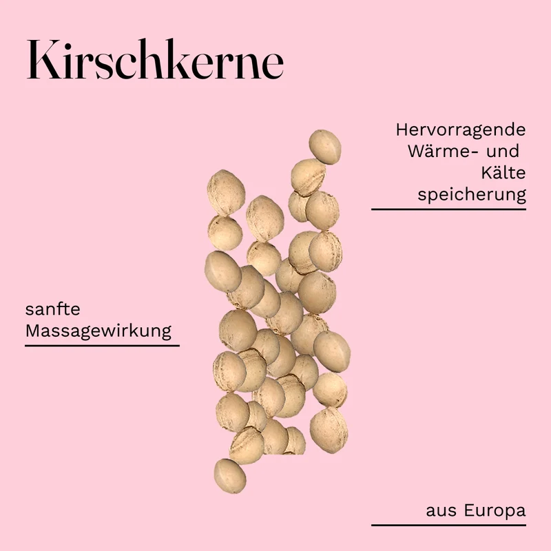 Kirschkern Nackenhörnchen uni rot ca. 37x33 cm Kirschkernkissen Wärmekissen