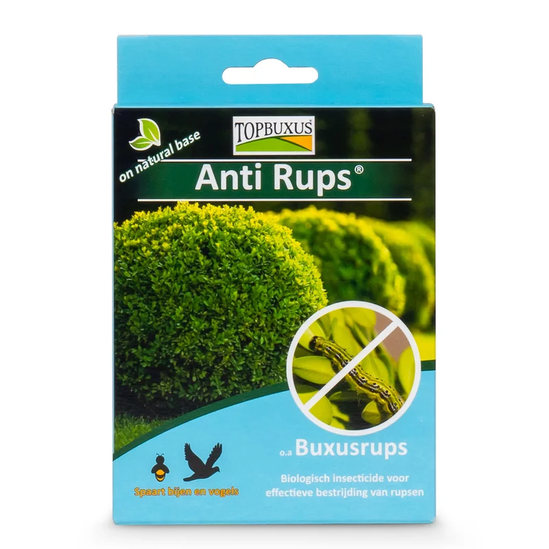 TOPBUXUS Anti Rups® - gegen Raupe des Buchsbaumzünslers - 5x3g für 200m2 Buchs