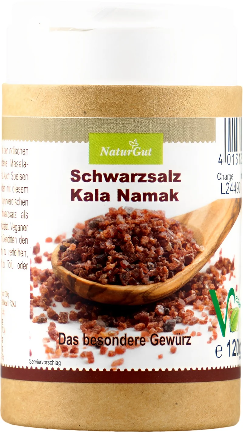 Kala Namak Schwarzsalz Feinsalz Veganer Salz Exotisches Würzmittel Eiersalz 120g