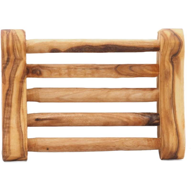 Seifenablage aus Olivenholz – Handgefertigte Seifenschale mit Ablauf – Nachhaltiger Seifenhalter