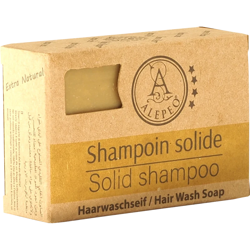 Aleppo Haarwaschseife 7 Kostbarkeiten 100 g | Haarseife mit Olivenöl, Lorbeeröl & 5 weiteren Pflanzenölen | Feste Seife für Haare, Bart, Gesicht & Körper | Handgeschnitten