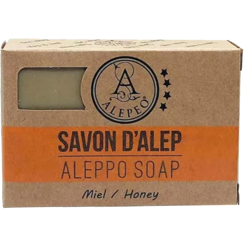 Aleppo Olivenölseife mit Honigduft 100 g – Handgesiedete Naturseife – Sanfte Pflege