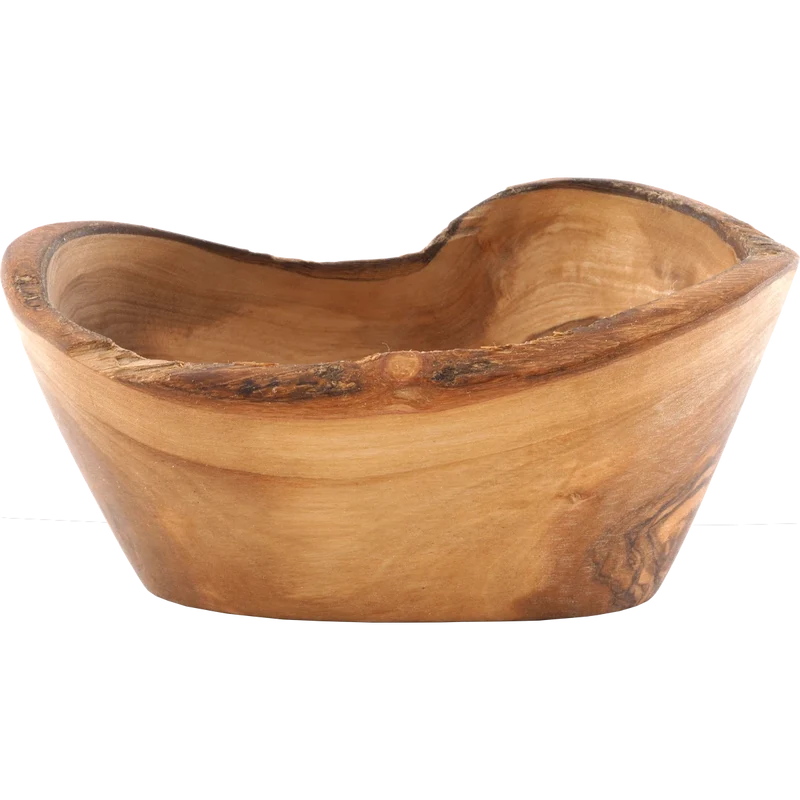 Olivenholz Schale rustikal – Handgefertigte Holzschale mit natürlicher Maserung – Dekoschale & Servierschale