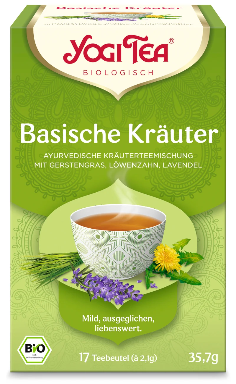 Yogi Tea Basische Kräuter - Bio & Vegan, 17x2,1g