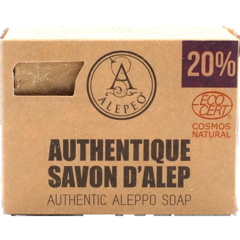 Aleppo Olivenölseife mit 20% Lorbeeröl 200 g