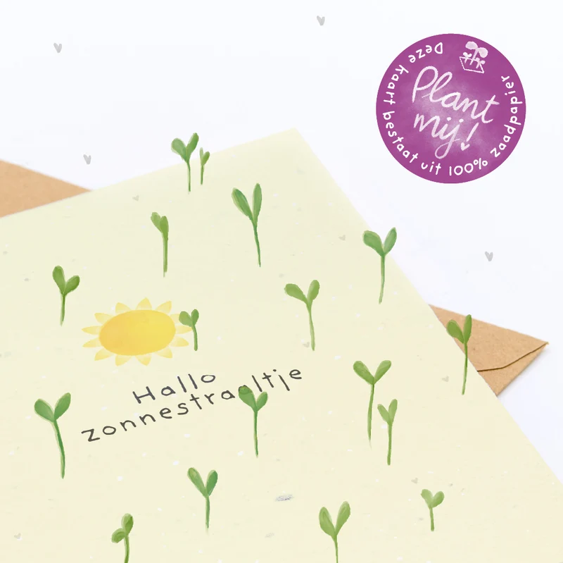 Wenskaart - Hallo zonnestraaltje