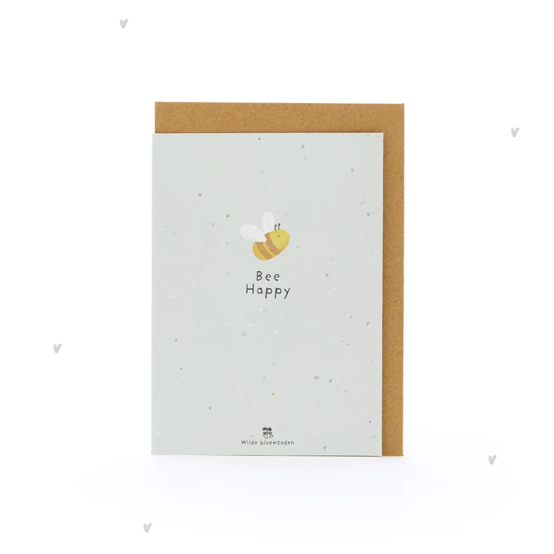 Wenskaart – Bee Happy