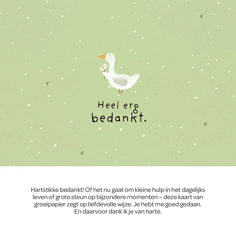 Wenskaart - Heel erg bedankt!