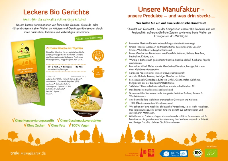 Zitronen Risotto mit Thymian 250g kbA