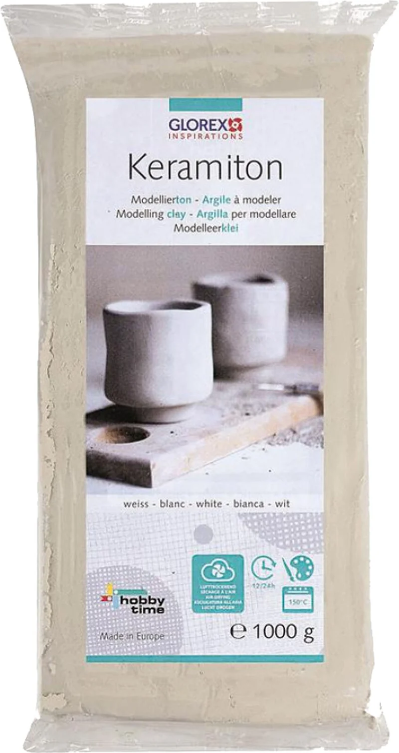 Keramiton, weiss 1kg Modellierton Modelliermasse