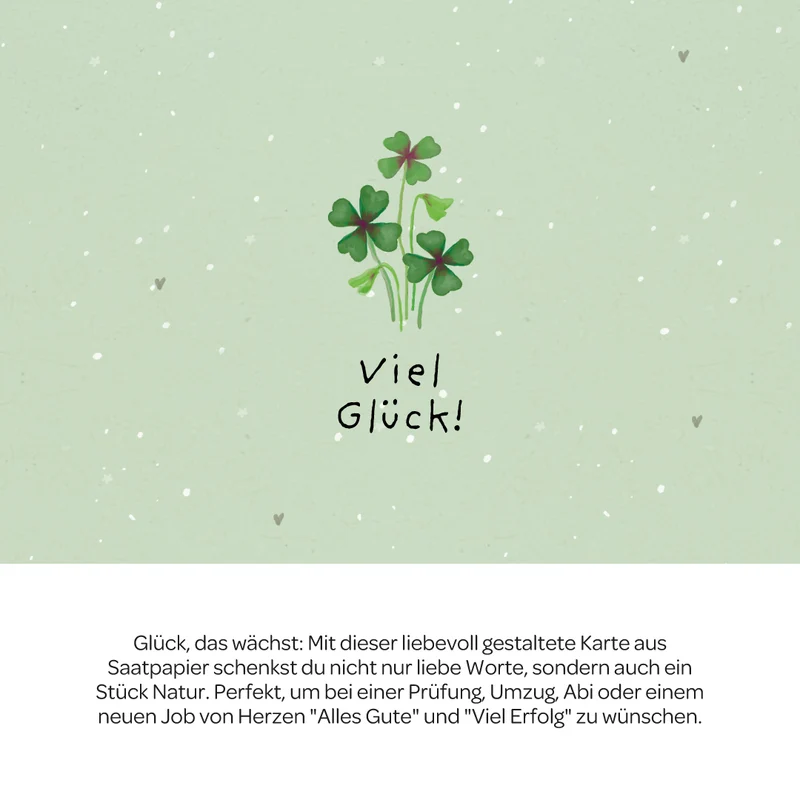 Grußkarte - Viel Glück!