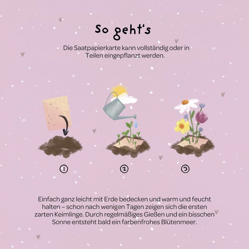 Grußkarte - Blumenstrauß zum Selberpflanzen