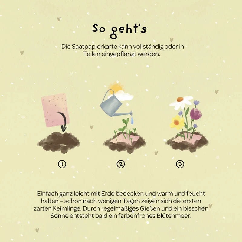 Grußkarte - Hurra, du bist da!