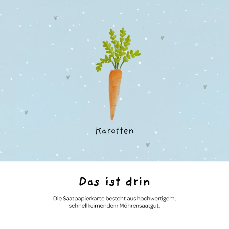 Grußkarte - Ich mag dich mit all deinen Karotten