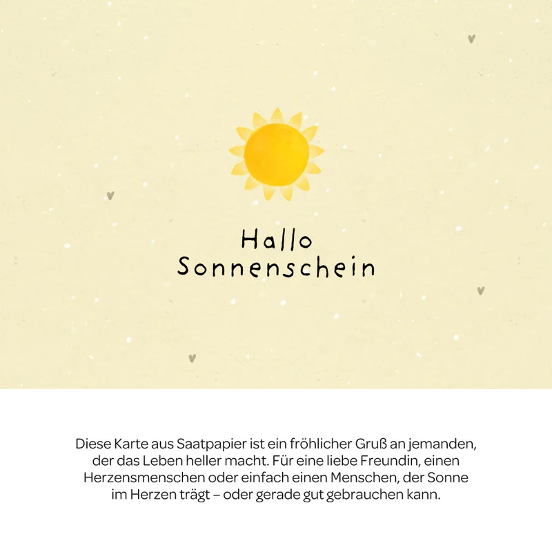 Grußkarte - Hallo Sonnenschein