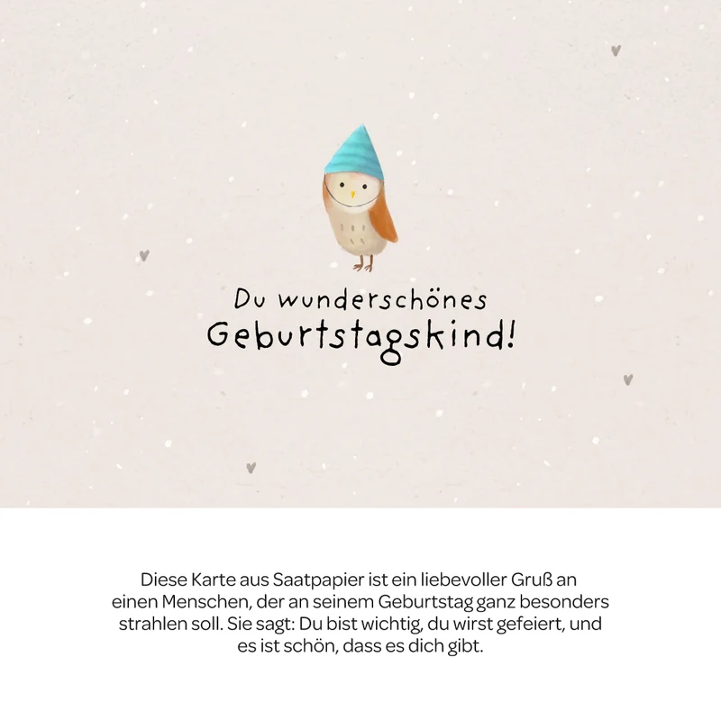 Grußkarte - Du wunderschönes Geburtstagskind