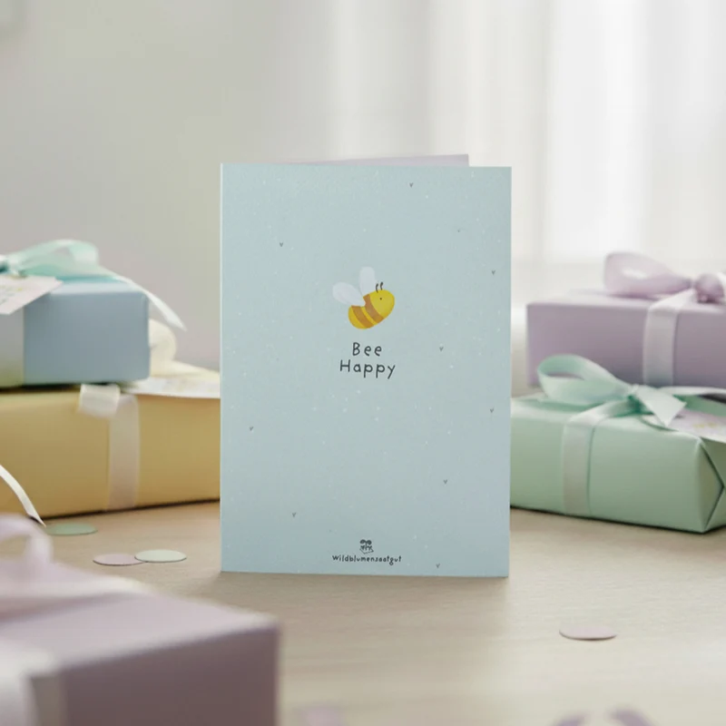 Grußkarte - Bee Happy