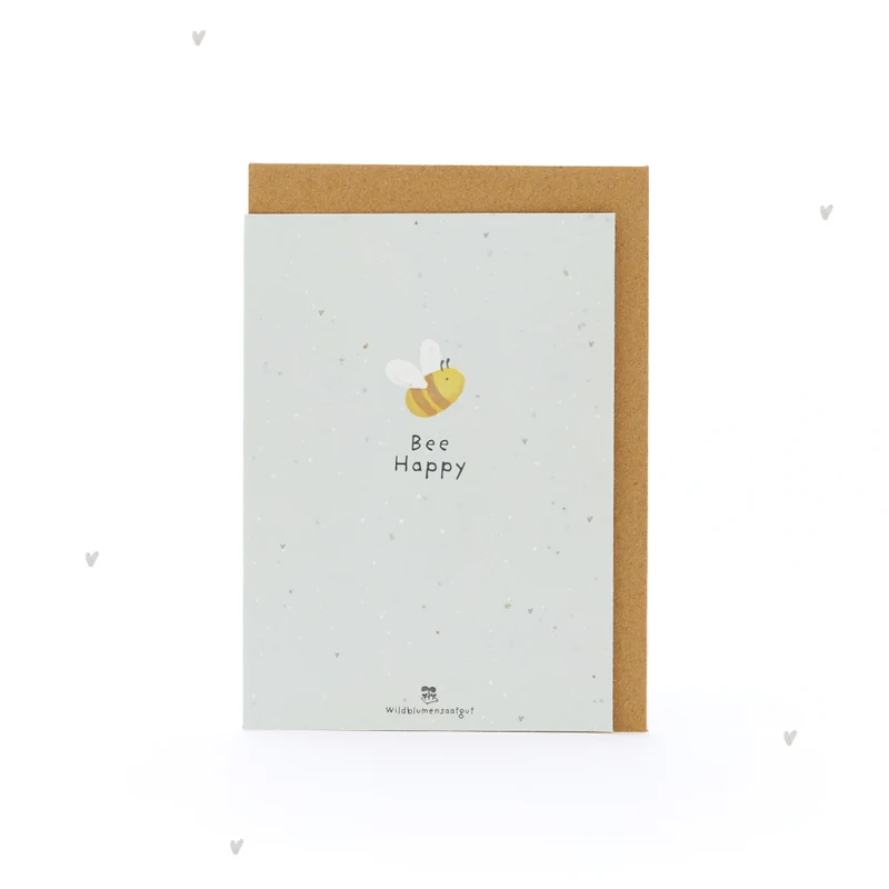 Grußkarte - Bee Happy
