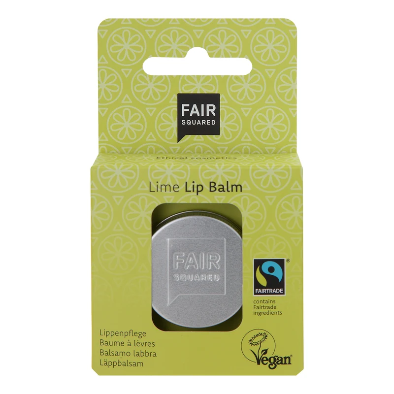 FAIR SQUARED Lip Balm Lime - Vegan & Halal, 12 gr