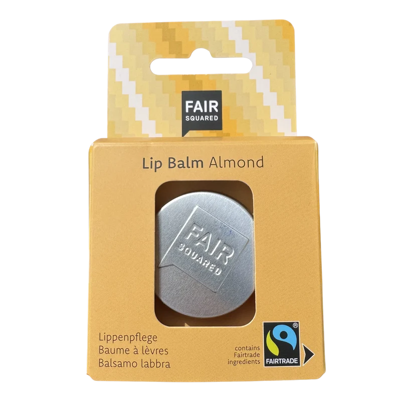 FAIR SQUARED Lip Balm Almond - Vegan & Halal, 12 g