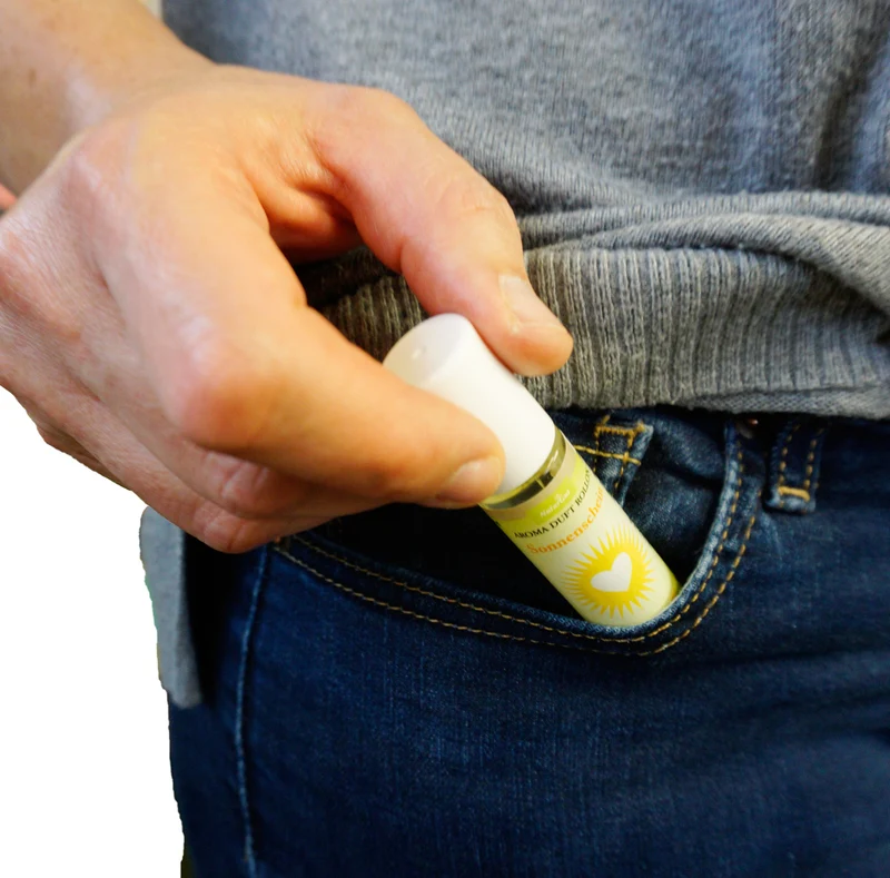 Aroma Duft Roll-On Sonnenschein 10 ml | Duftroller mit ätherischen Ölen in Mandelöl | Aromapflege für positive Duftmomente | Praktischer Aroma Roll-On für unterwegs
