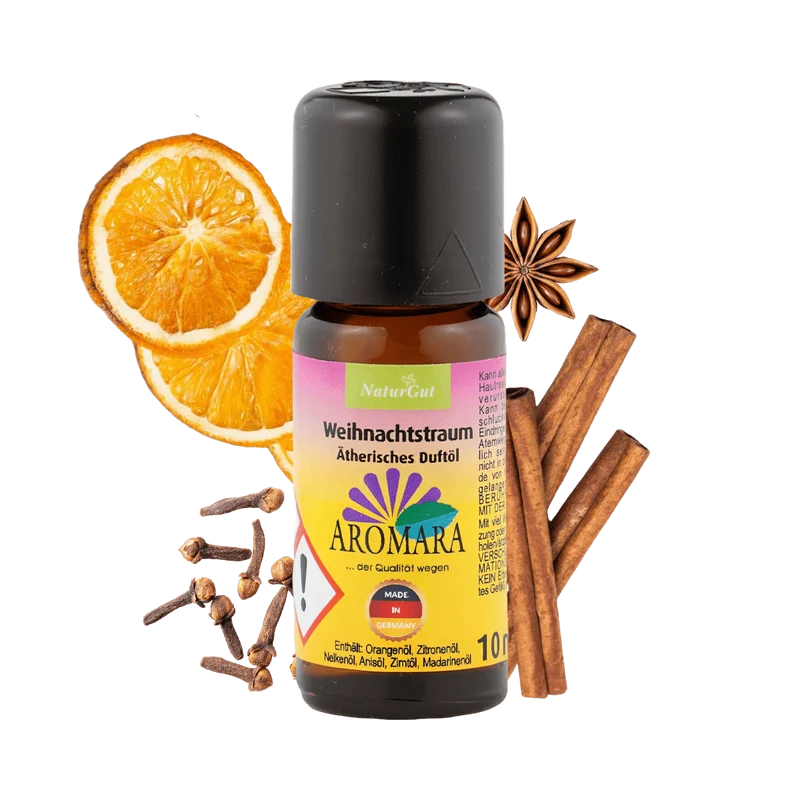 Weihnachtstraum 10ml Ätherisches Öl Orange Zitrone Nelke Anis Zimt Mandarine AROMARA