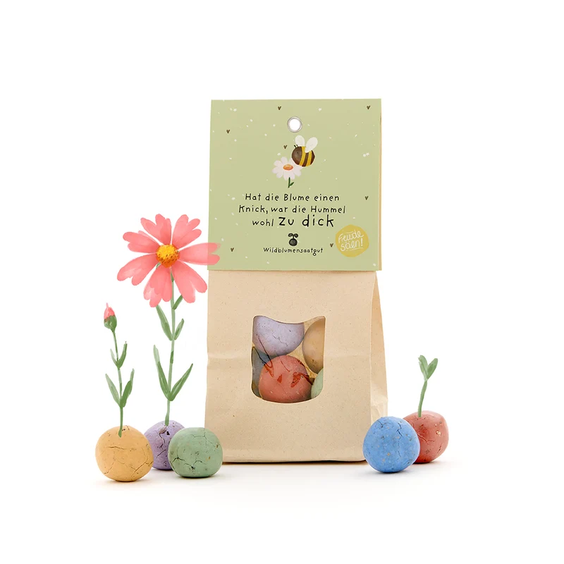 Hat die Blume einen Knick - Bunte Blumenmurmeln