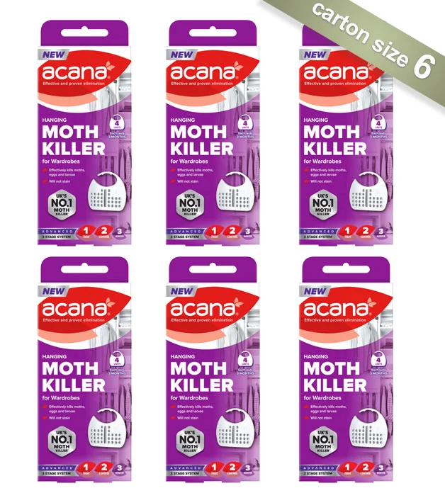 Acana Hanging Moth Killer x 4/pack (Carton of 6 packs) - Trade