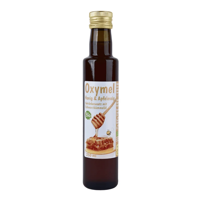 Bio Oxymel Schwarzkümmelöl 250 ml Getränkezusatz mit Honig & Apfelessig Sauerhonig