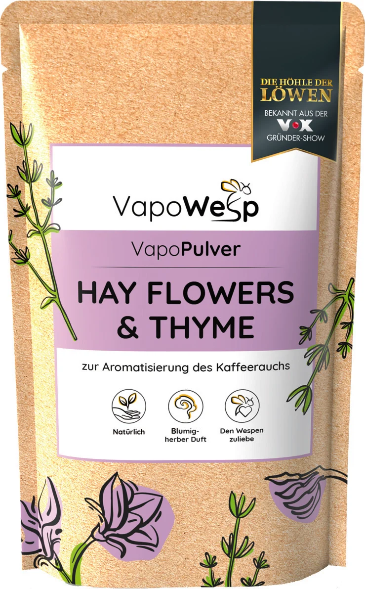 VapoWesp - Pulver Hay Flower und Thymian 100g Vapopulver Wespen Abwehrmittel