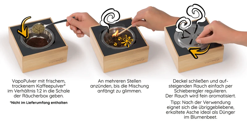 VapoWesp - Pulver Lemon und Basil 100g Vapopulver Wespen Abwehrmittel