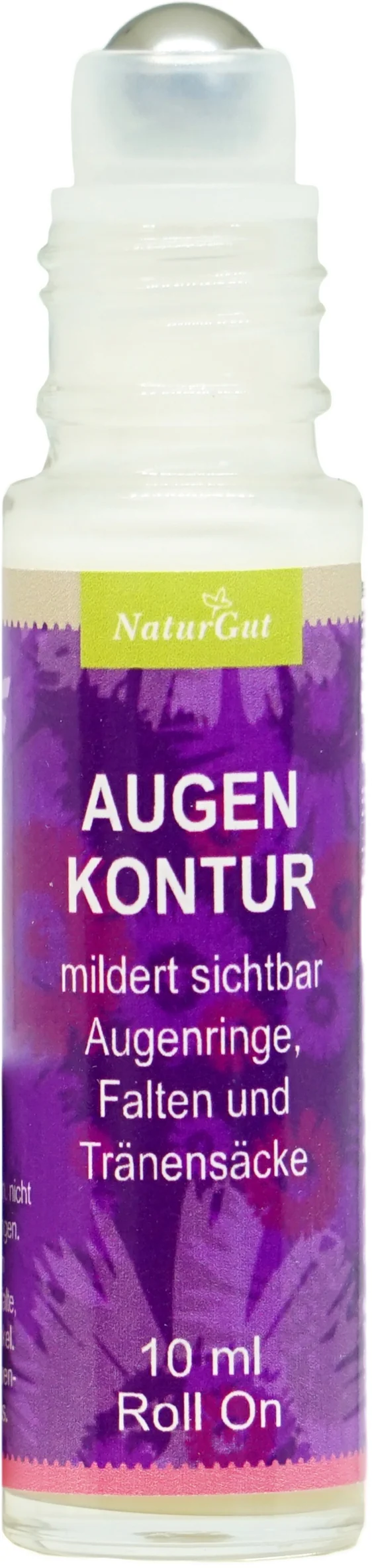 Augenkontur Roll-On 10 ml | Augenpflege gegen Augenringe, Tränensäcke & Fältchen | Mit Arganöl, Mandelöl, Q10 & Pflanzenextrakten | Roll-On für die empfindliche Augenpartie