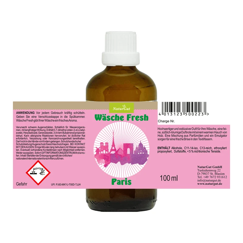 Wäsche Fresh Paris Eleganz-Vorrat 3x100ml | Wäscheduft | Wäscheparfüm | Duft Konzentrat | Frauenduft