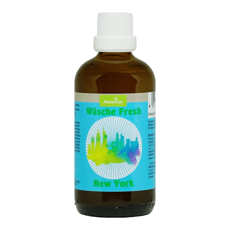Wäsche Fresh New York 100 ml | Wäscheduft Konzentrat mit ätherischen Ölen | Männlich-süßer orientalischer Duft | Wäscheparfüm für Waschmaschine | Ohne Weichspüler