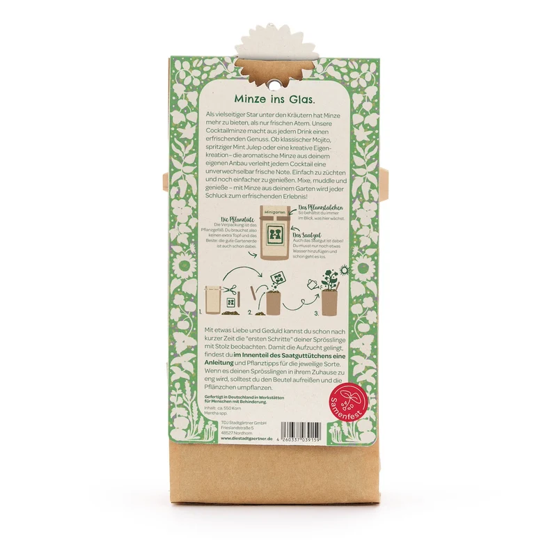 Anzuchtset – Minigarten Cocktail Minze