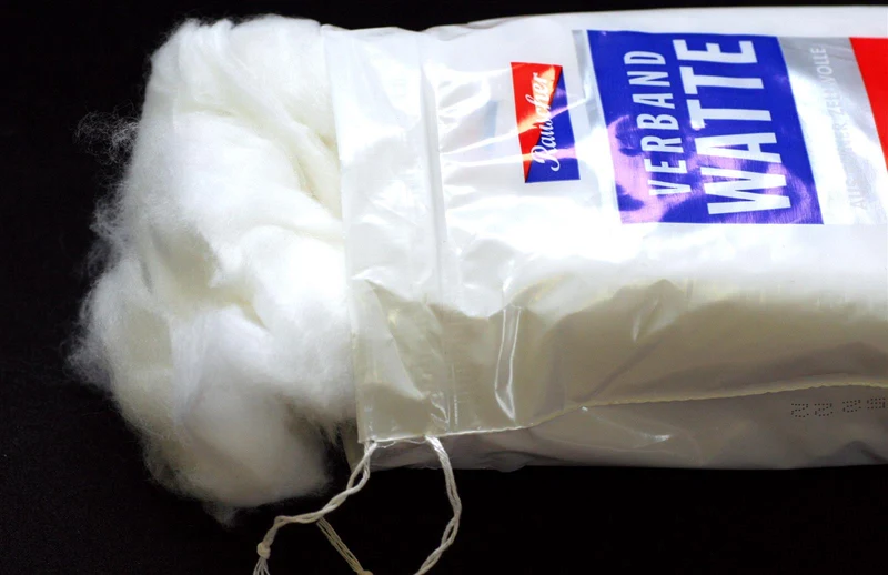 Verbandwatte 250g weiße Füllwatte reine Zellwolle Mullwatte