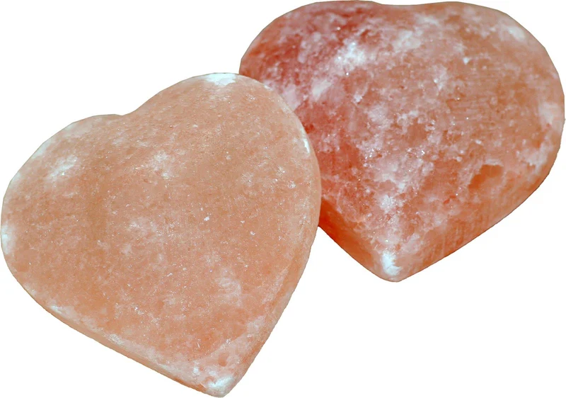 Natur Deko Salz-Herz Deo Peelingstein aus Kristallsalz aus Pakistan Wellness Seifenstein
