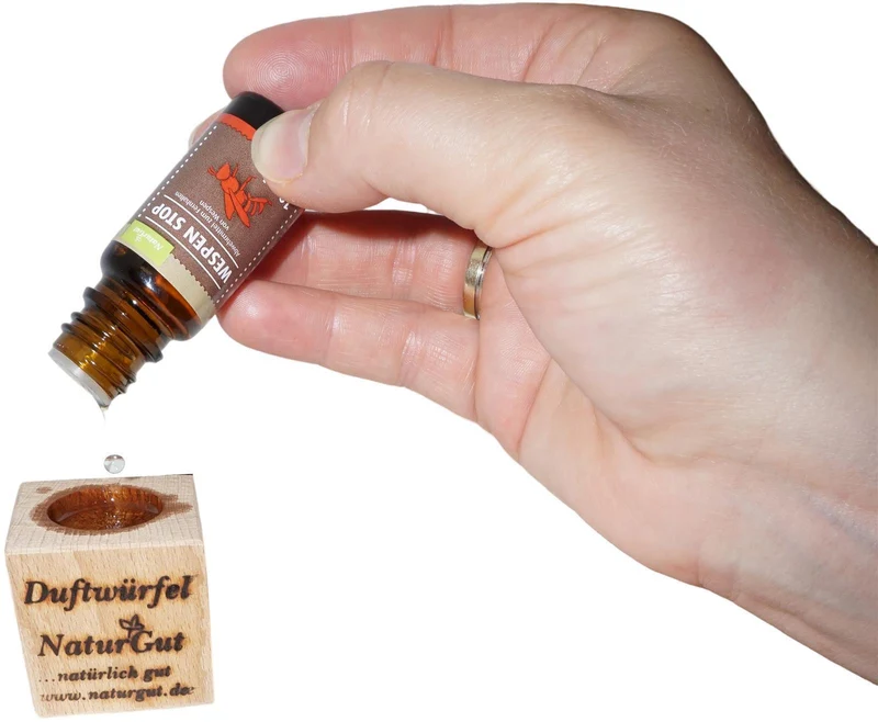 Set: Wespen-Stop Duftwürfel Rapswachskerze Zitronen-Eukalyptus Duft Citridiol PMD19