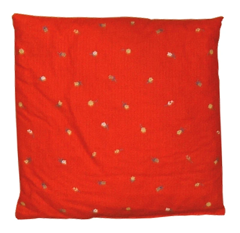 Traubenkernkissen rot geblümt ca. 17x16 cm