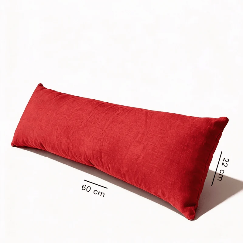 Yoga Bolster ca. 60x22cm uni rot mit Bio Buchweizenfüllung