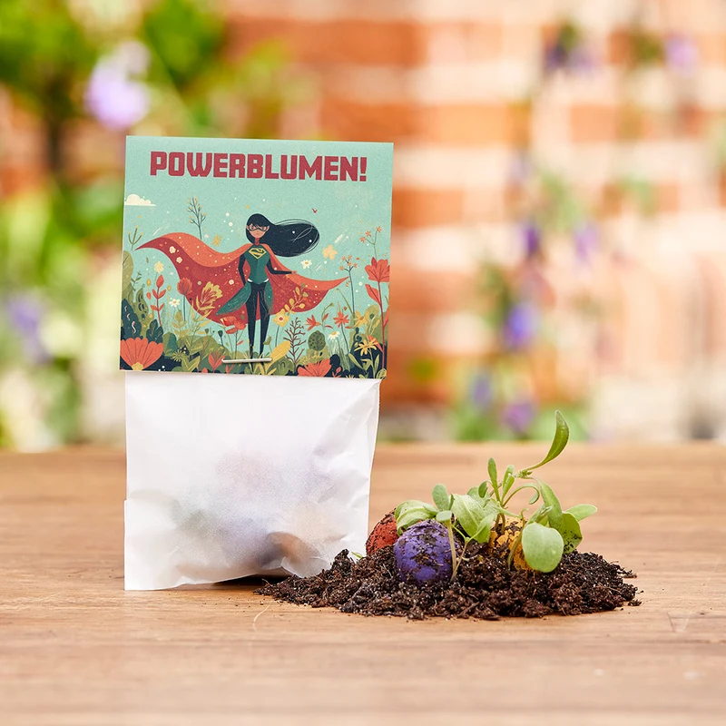 10x5 Blumenmurmeln im Tütchen – Powerblumen