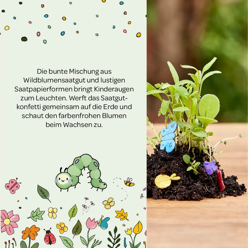 Buntes Saatgutkonfetti