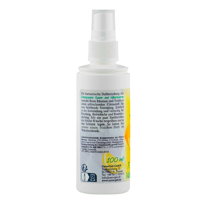 Raumspray Wäschespray Citrus Zauber 100ml Raumduft Spray Zitrusduft Zitrusfrische