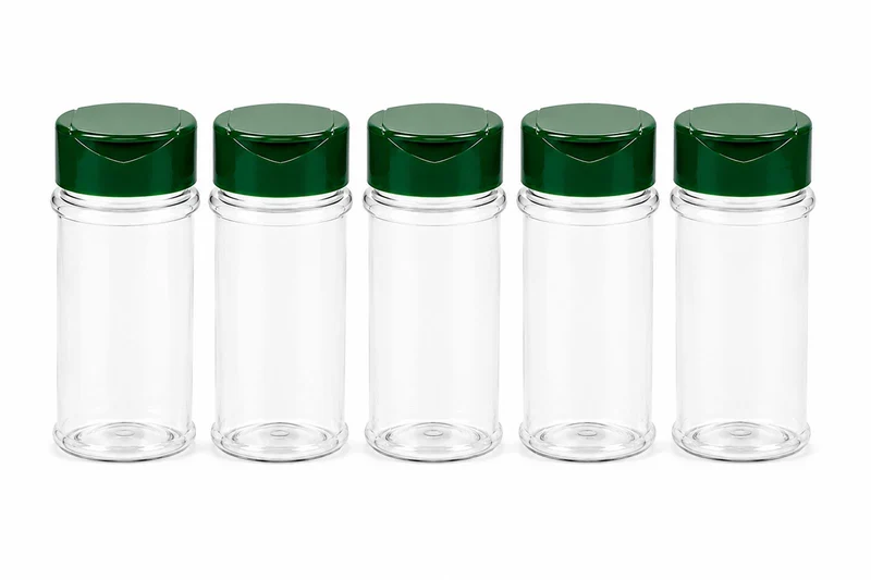 Gewürzdosen 5x100 ml mit Streuverschluss & UV-Schutz – PET Gewürzgläser BPA-frei – Gewürzbehälter für Küche, Kräuter, Gewürze & Vorrat – Wiederverwendbar & Aromaschutz