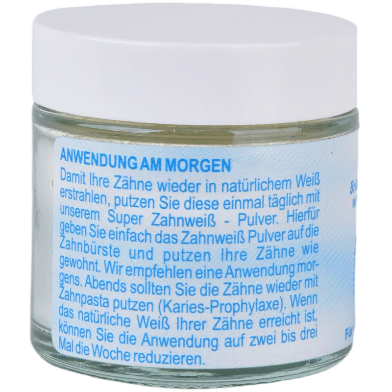 Brilliant Super Zahnweiss Pulver Natürliches Zahnweiß Zahnreinigung 2x40g